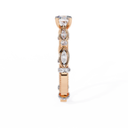 Round Cut Vintage Milgrain Lab Grown Diamond Ring