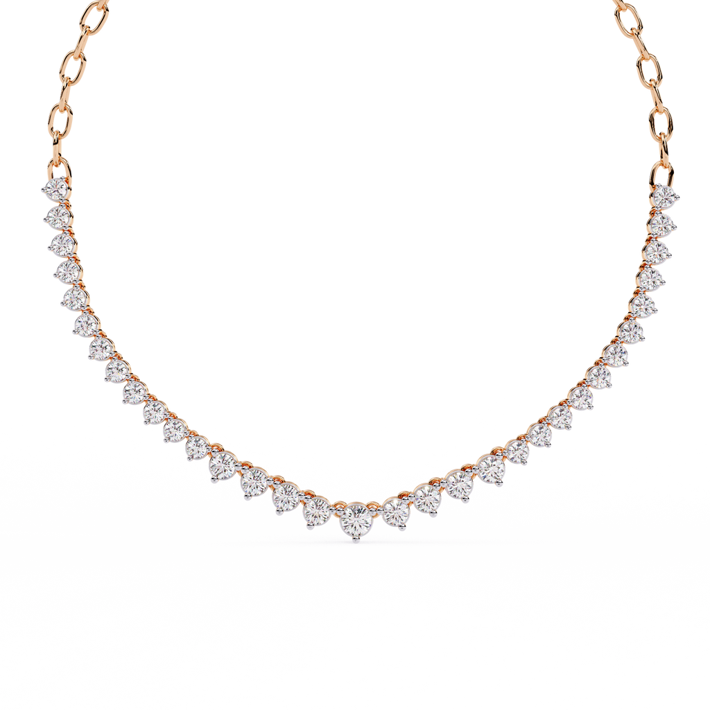 Saanvi Petal Drop Diamond Necklace