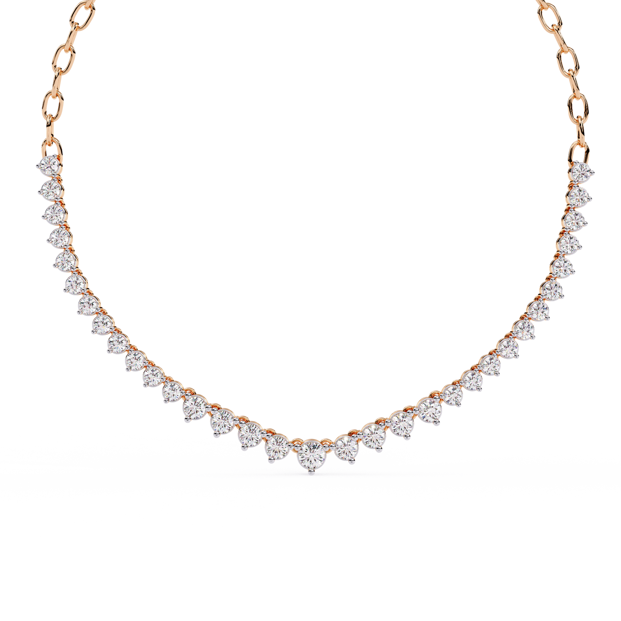 Saanvi Petal Drop Diamond Necklace