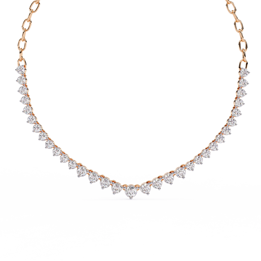 Saanvi Petal Drop Diamond Necklace