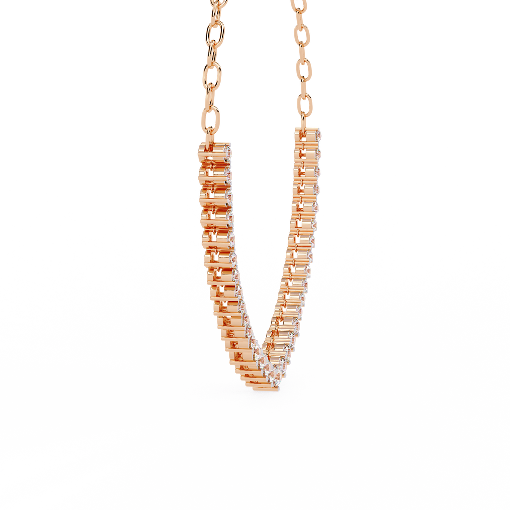 Saanvi Petal Drop Diamond Necklace