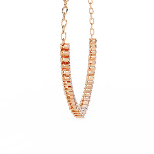 Saanvi Petal Drop Diamond Necklace