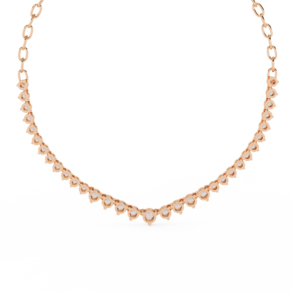 Saanvi Petal Drop Diamond Necklace