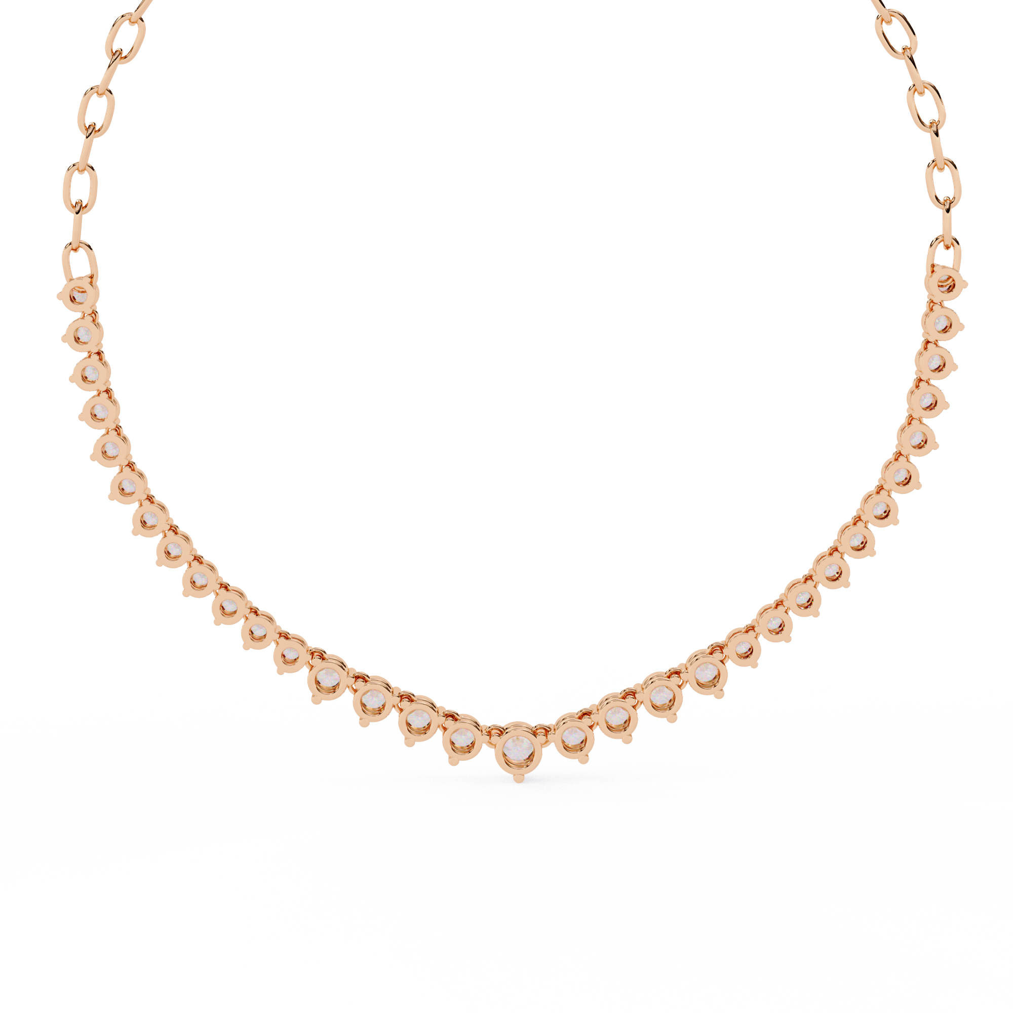 Saanvi Petal Drop Diamond Necklace