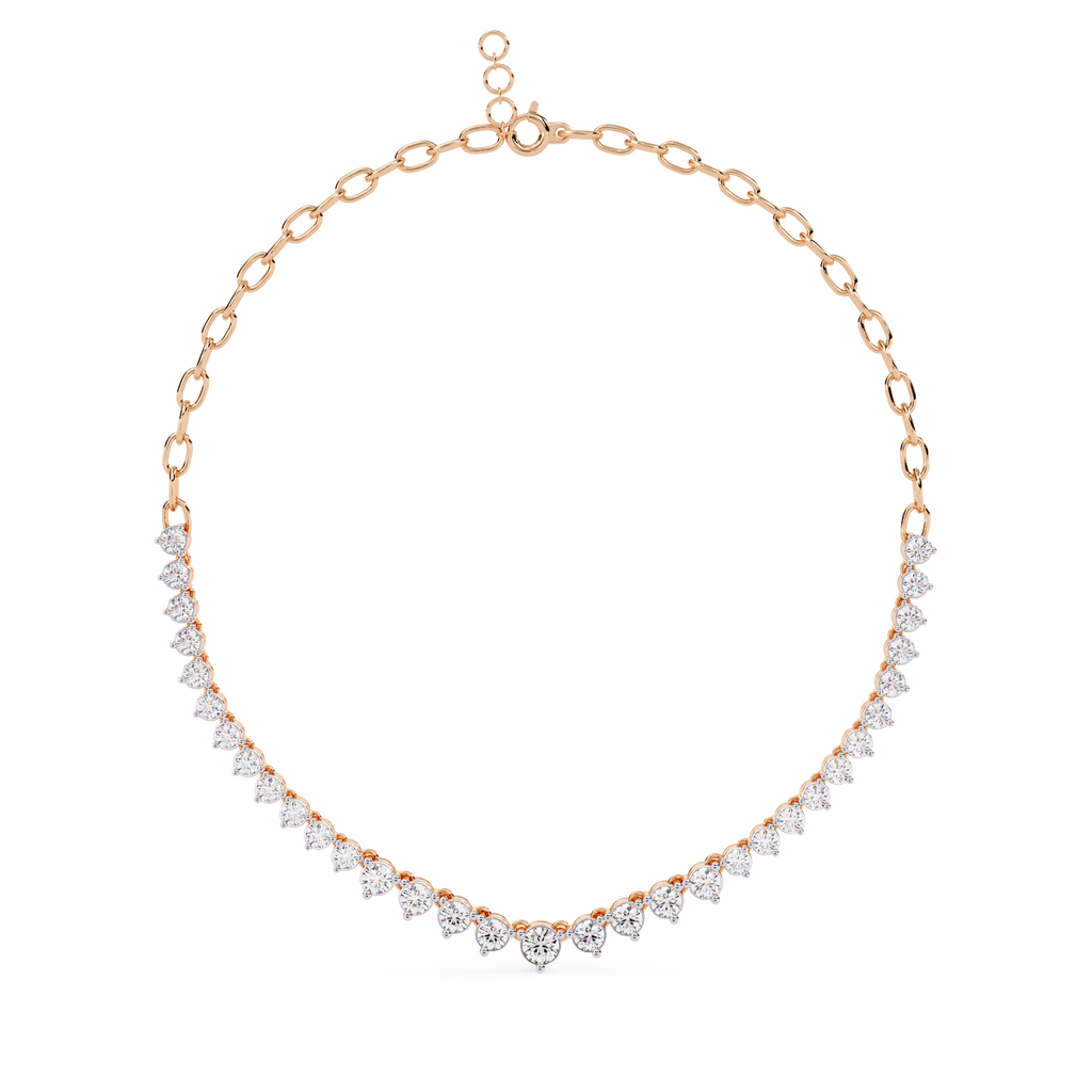 Saanvi Petal Drop Diamond Necklace