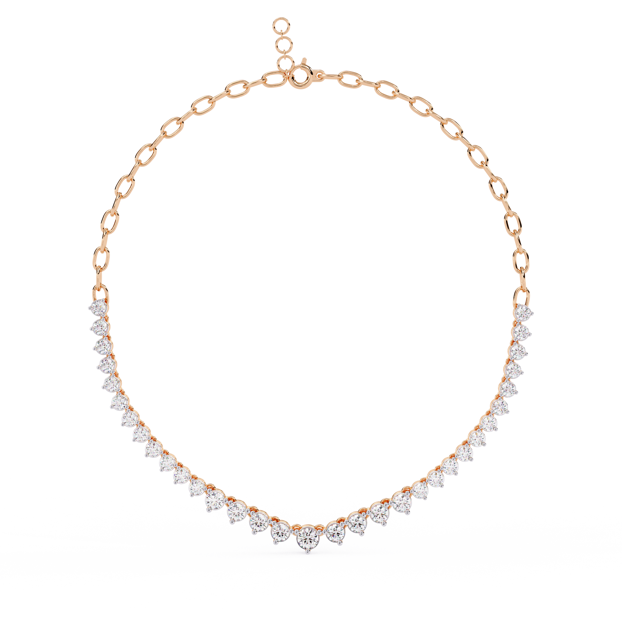 Saanvi Petal Drop Diamond Necklace