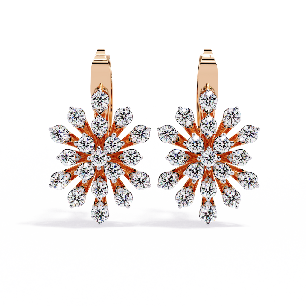 Solstice Bloom Lab Grown Diamond Drop Earrings