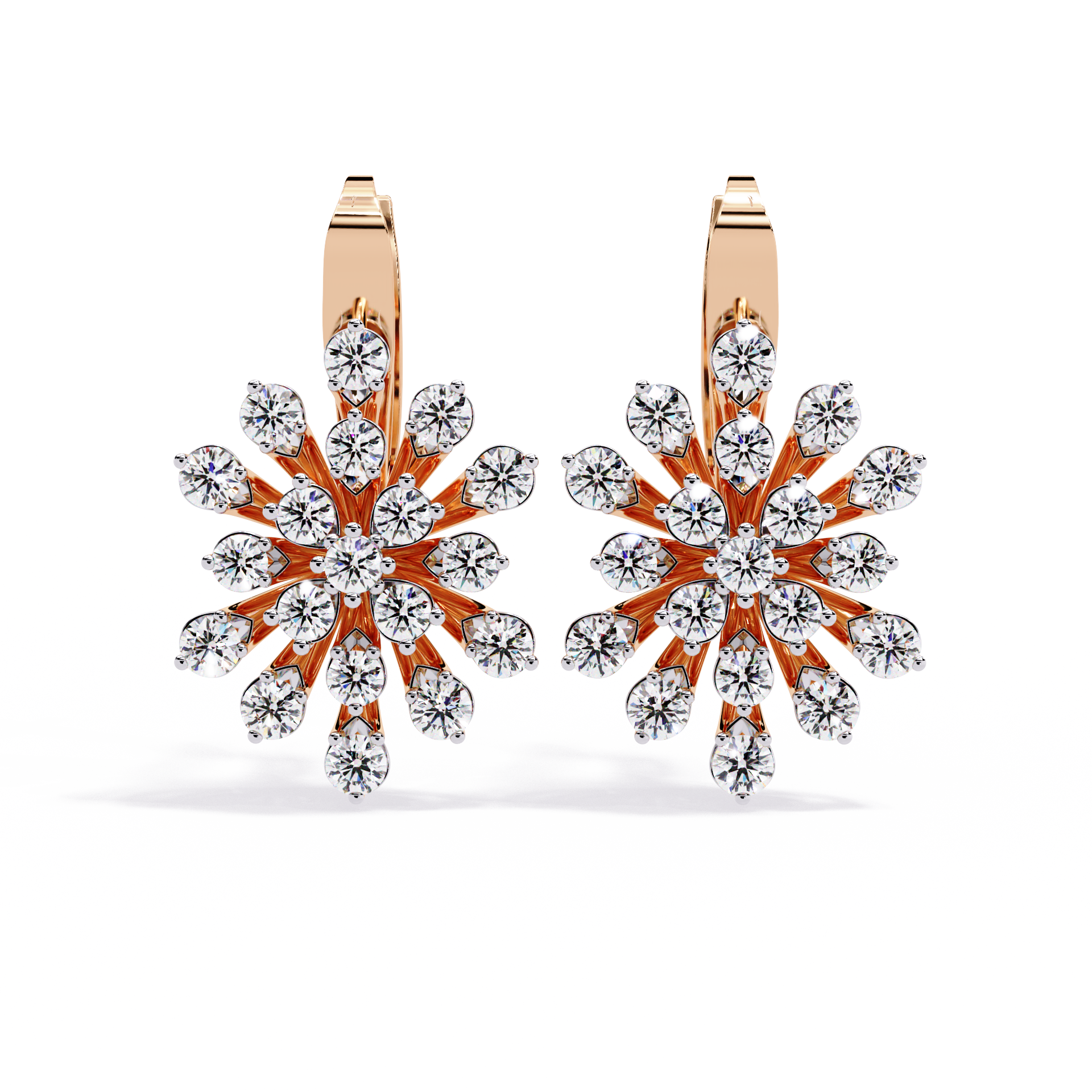 Solstice Bloom Lab Grown Diamond Drop Earrings