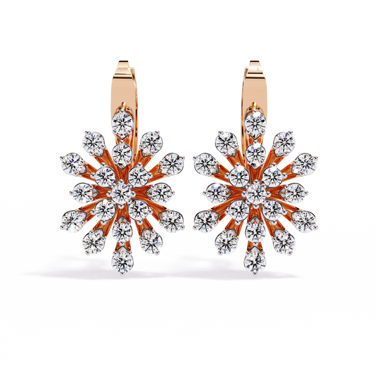 Solstice Bloom Lab Grown Diamond Drop Earrings