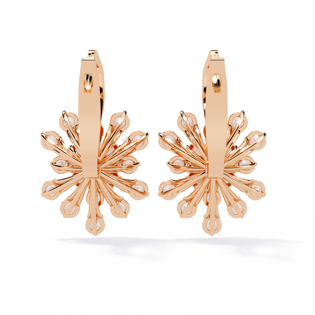Solstice Bloom Lab Grown Diamond Drop Earrings