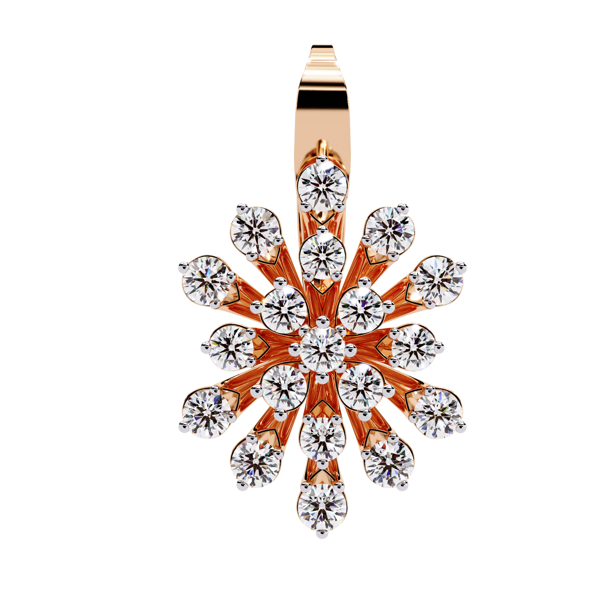 Solstice Bloom Lab Grown Diamond Drop Earrings