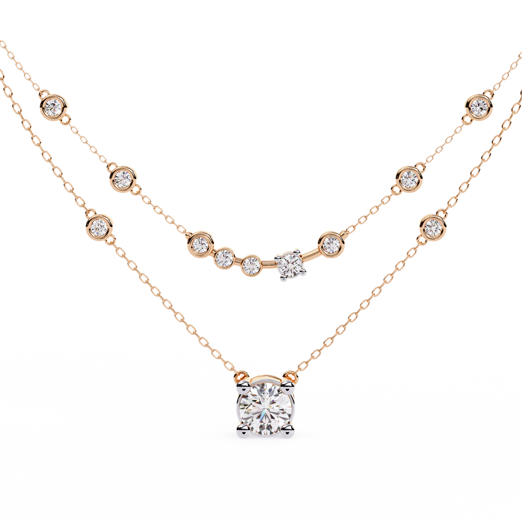 Stellar Duo Lab Grown Diamond Layered Necklace