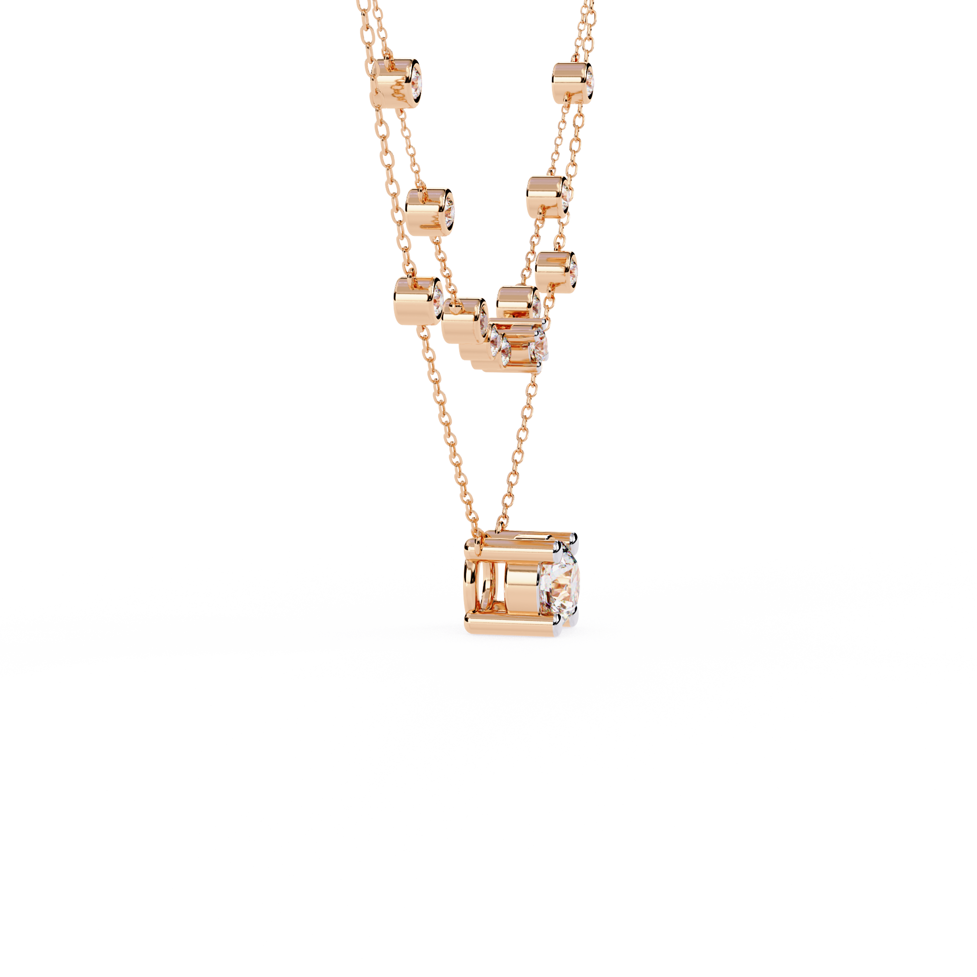 Stellar Duo Lab Grown Diamond Layered Necklace