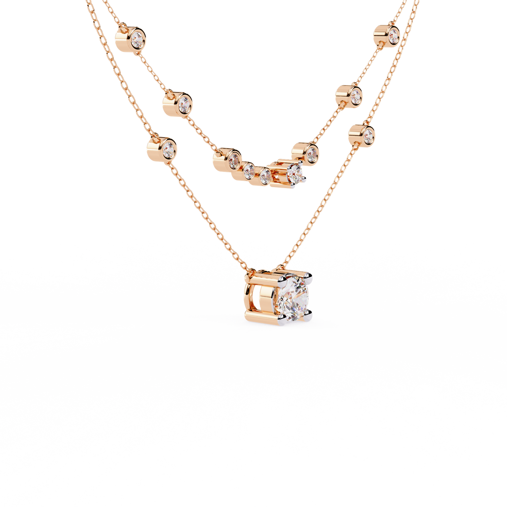 Stellar Duo Lab Grown Diamond Layered Necklace