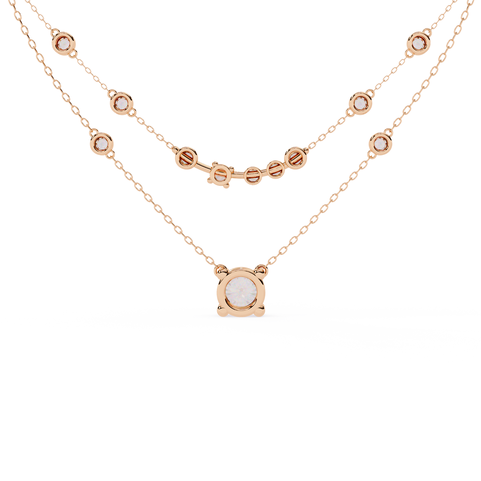 Stellar Duo Lab Grown Diamond Layered Necklace