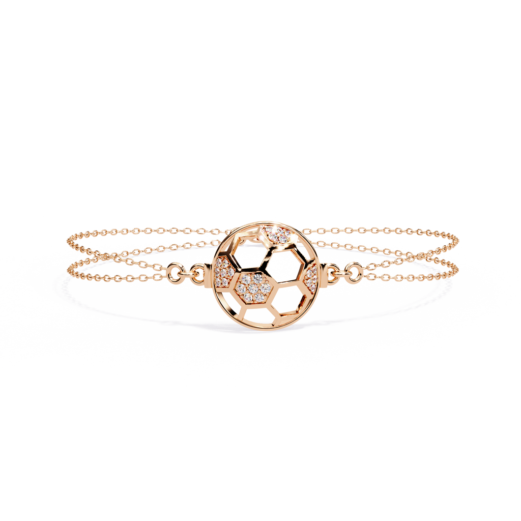 Striker Spark Diamond Football Bracelet