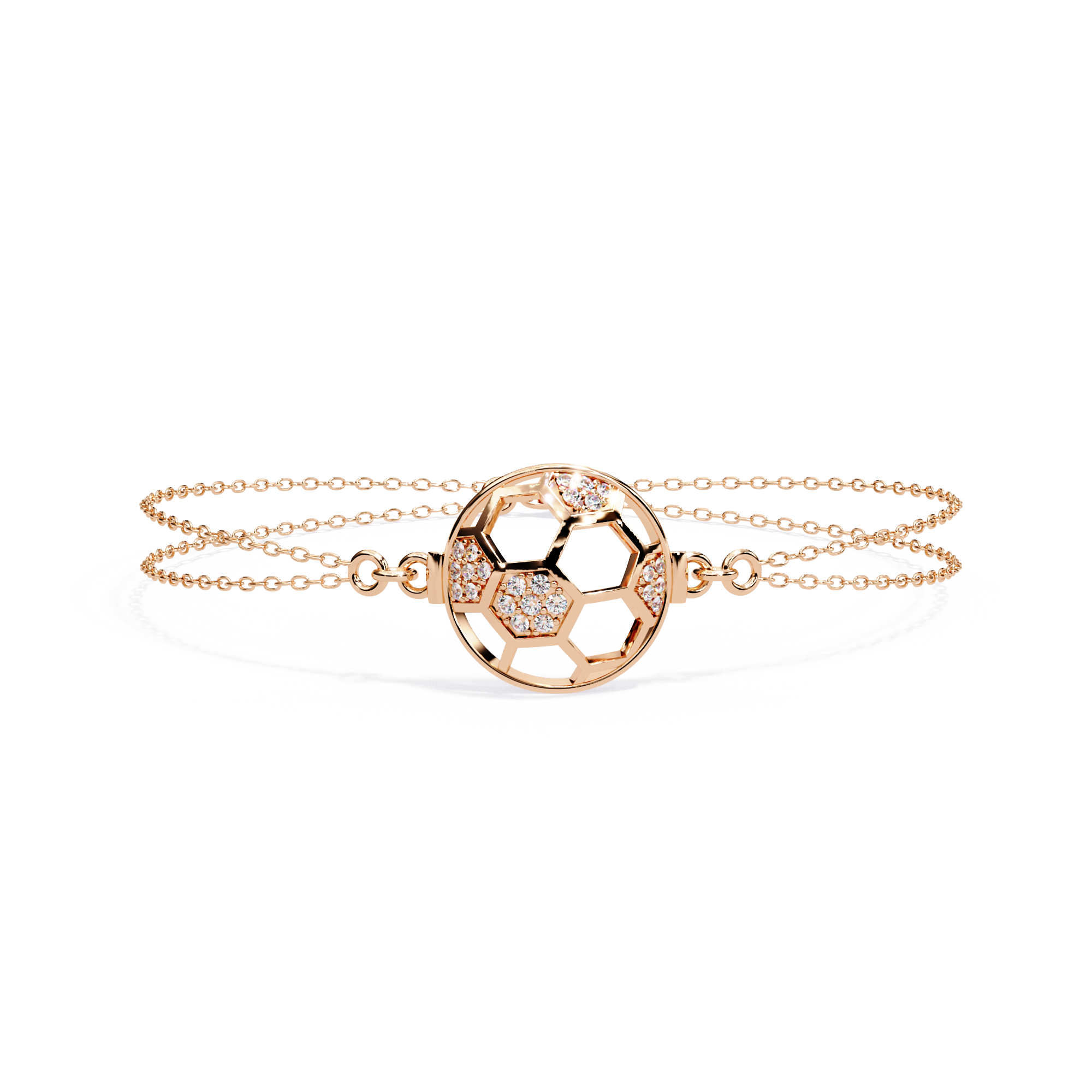 Striker Spark Diamond Football Bracelet