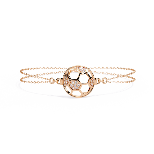Striker Spark Diamond Football Bracelet