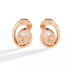 Swan Embrace Oval Cut Diamond Studs