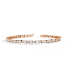 The Elara Emerald & Round Diamond Tennis Bracelet