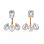 Trinity Bloom Lab Grown Diamond Jacket Earrings