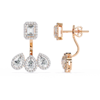 Trinity Bloom Lab Grown Diamond Jacket Earrings