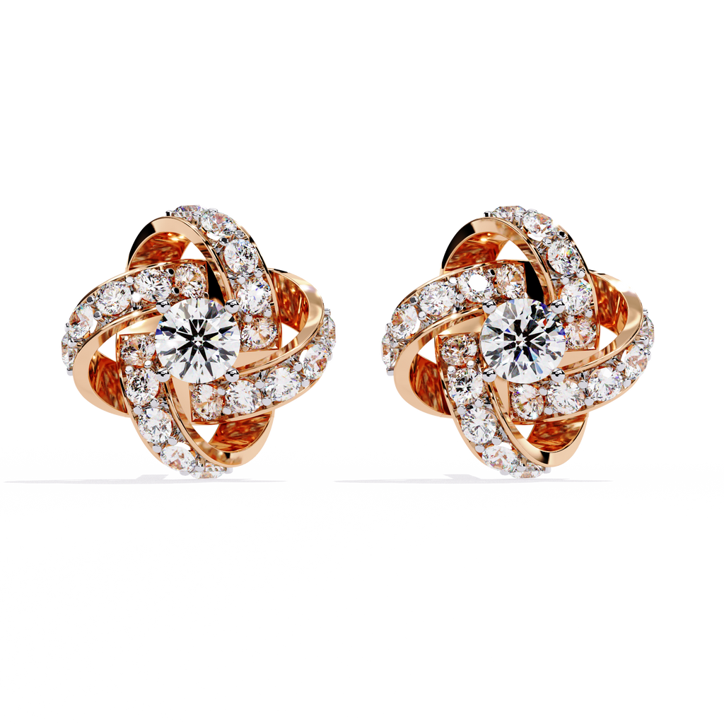 Twilight Knot Lab Grown Diamond Earrings