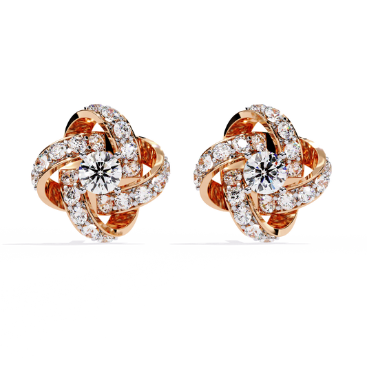 Twilight Knot Lab Grown Diamond Earrings