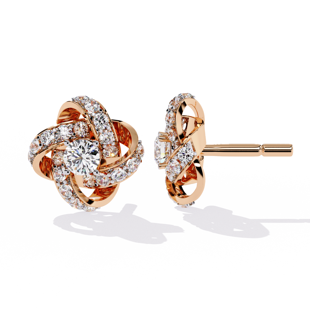 Twilight Knot Lab Grown Diamond Earrings