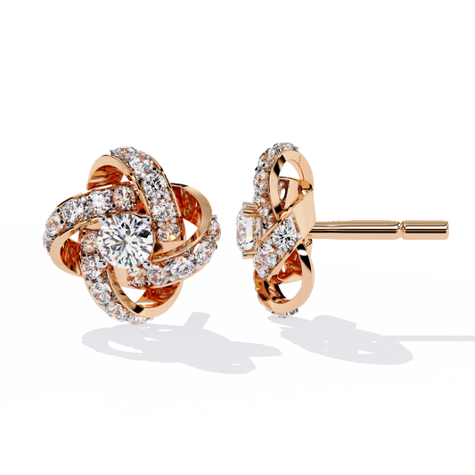 Twilight Knot Lab Grown Diamond Earrings