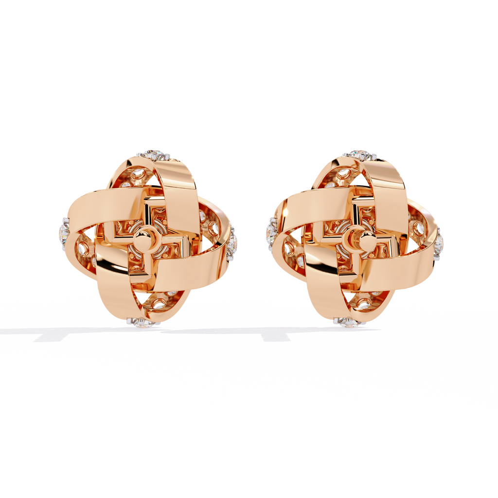 Twilight Knot Lab Grown Diamond Earrings