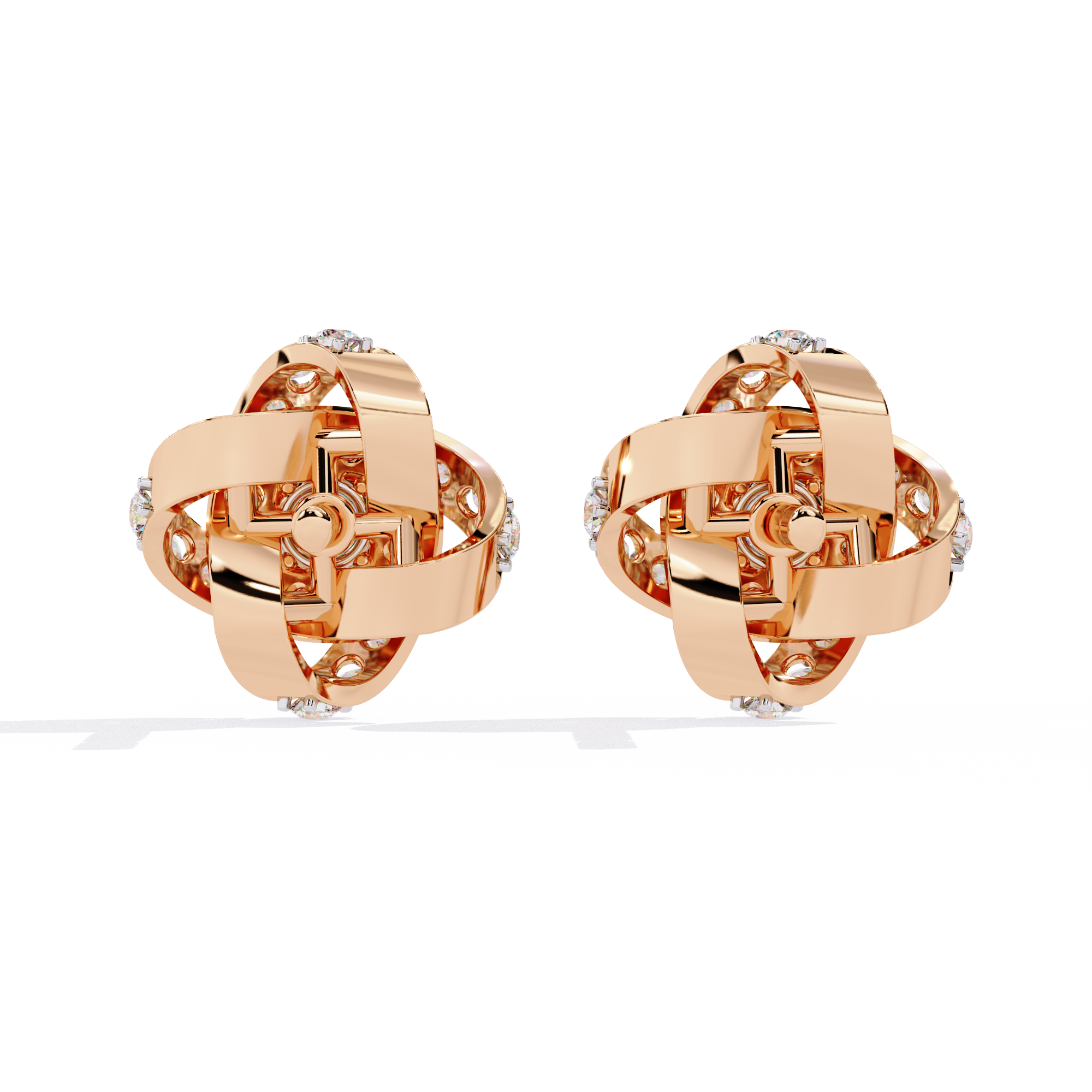 Twilight Knot Lab Grown Diamond Earrings