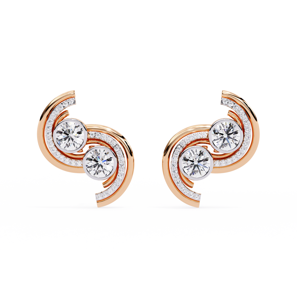 Twilight Spiral Lab-Grown Diamond Earrings