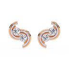 Twilight Spiral Lab-Grown Diamond Earrings