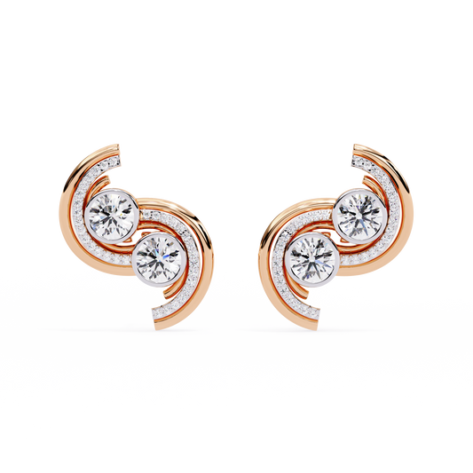 Twilight Spiral Lab-Grown Diamond Earrings