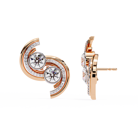 Twilight Spiral Lab-Grown Diamond Earrings