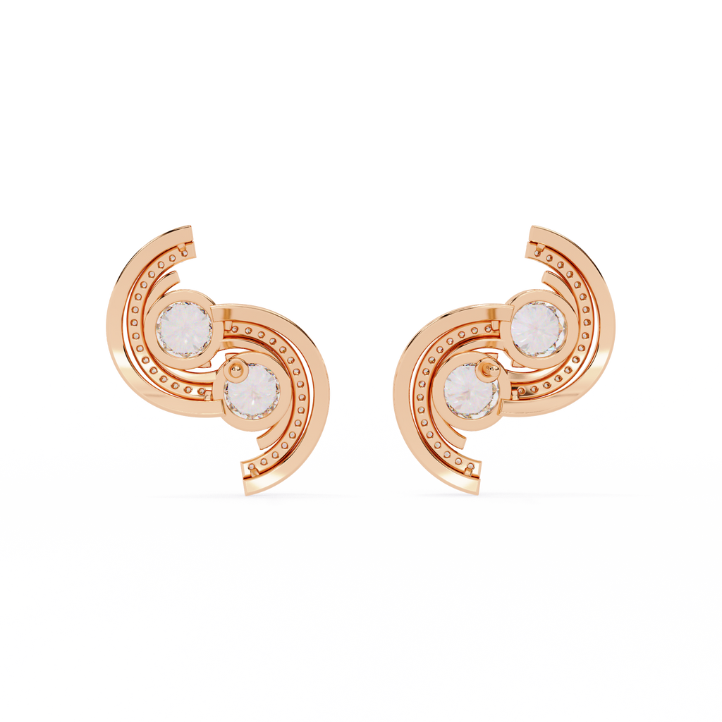 Twilight Spiral Lab-Grown Diamond Earrings