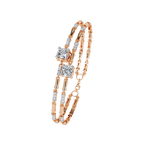 Twin Flame Round Diamond Bracelet