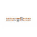 Twin Flame Round Diamond Bracelet