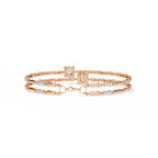 Twin Flame Round Diamond Bracelet