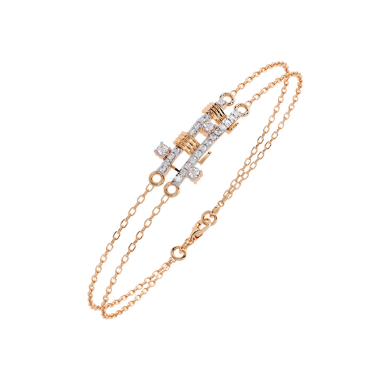 Urban Grid Diamond Chain Bracelet