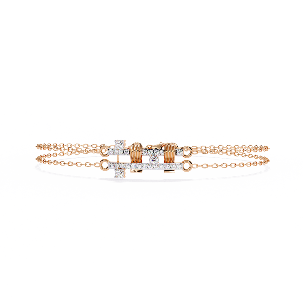 Urban Grid Diamond Chain Bracelet