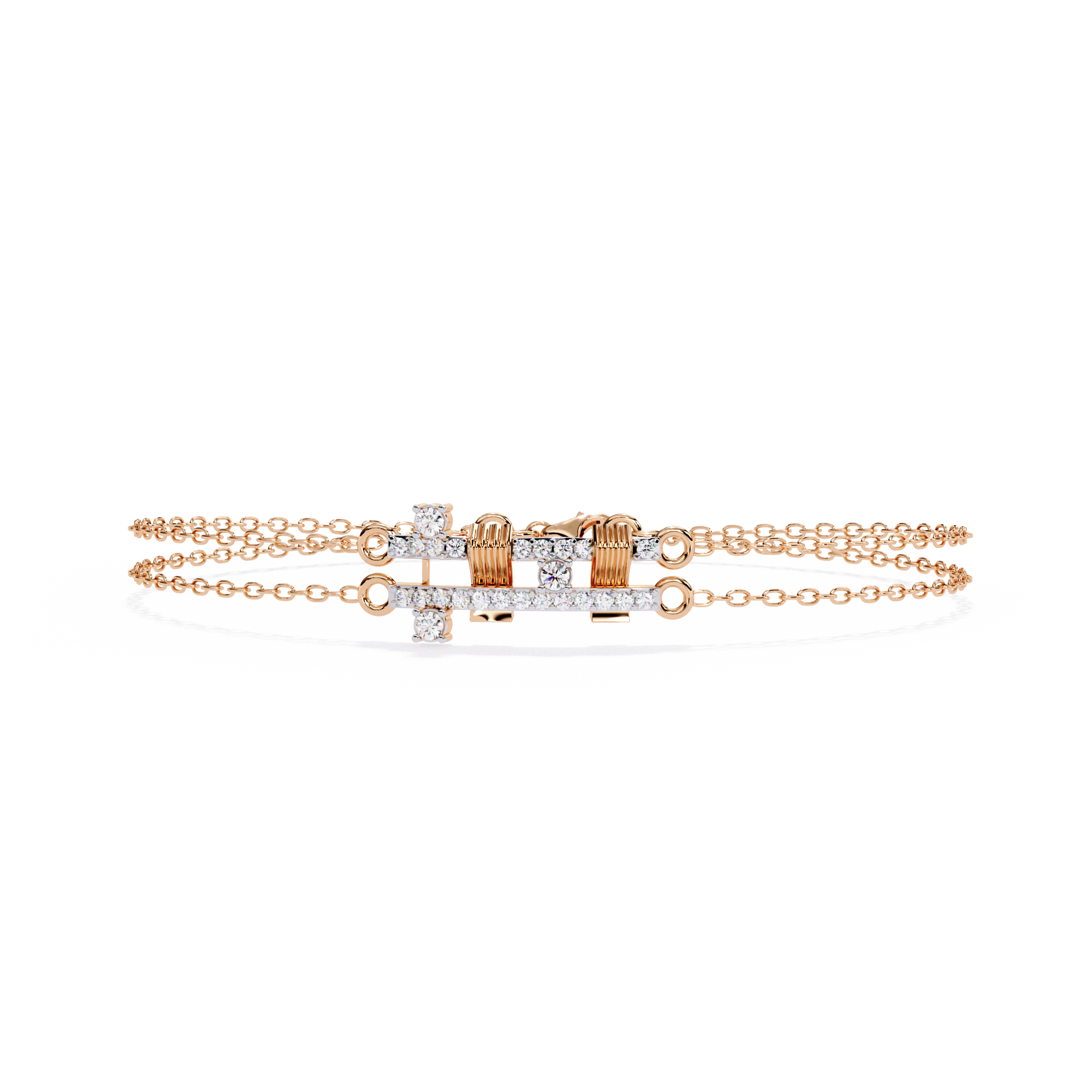 Urban Grid Diamond Chain Bracelet