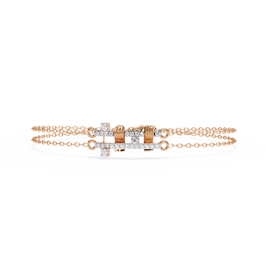 Urban Grid Diamond Chain Bracelet