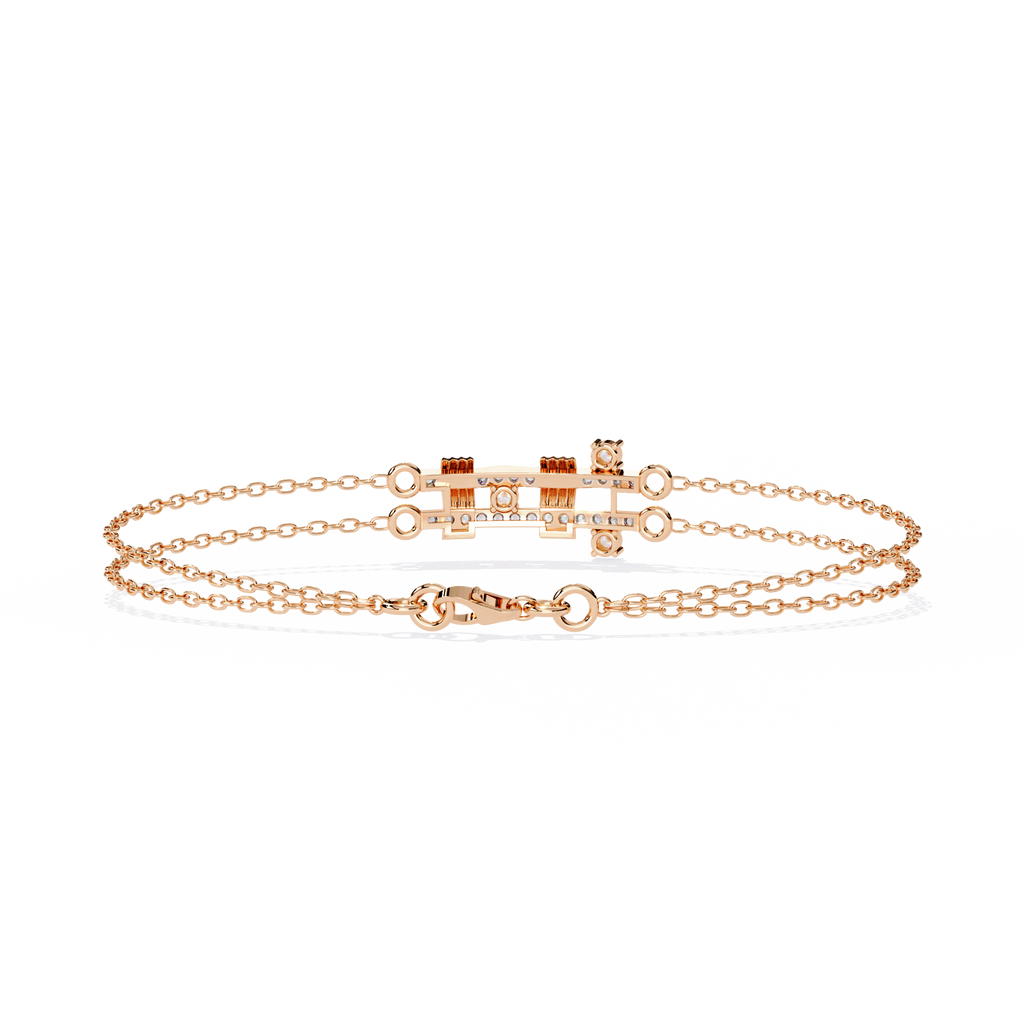 Urban Grid Diamond Chain Bracelet