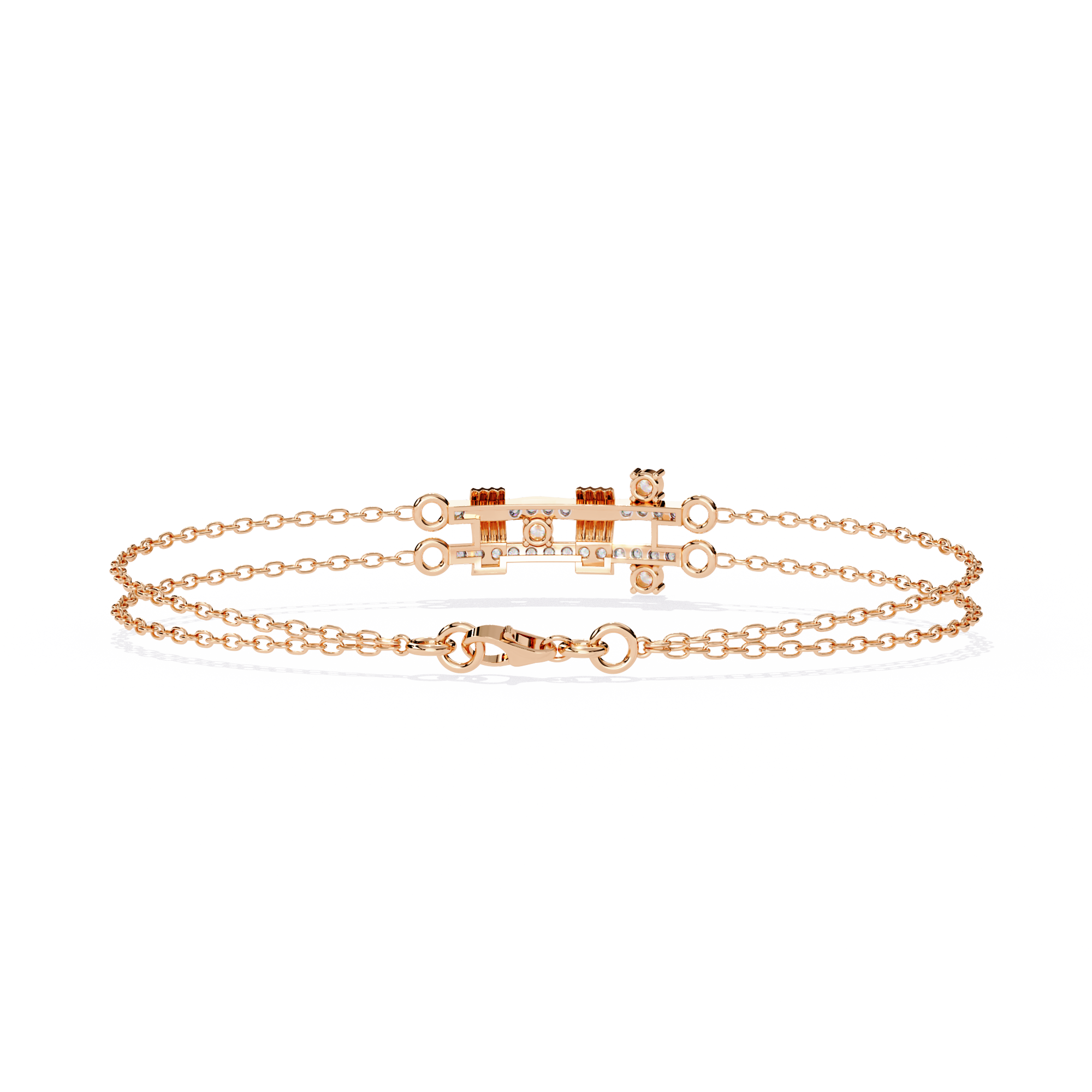 Urban Grid Diamond Chain Bracelet