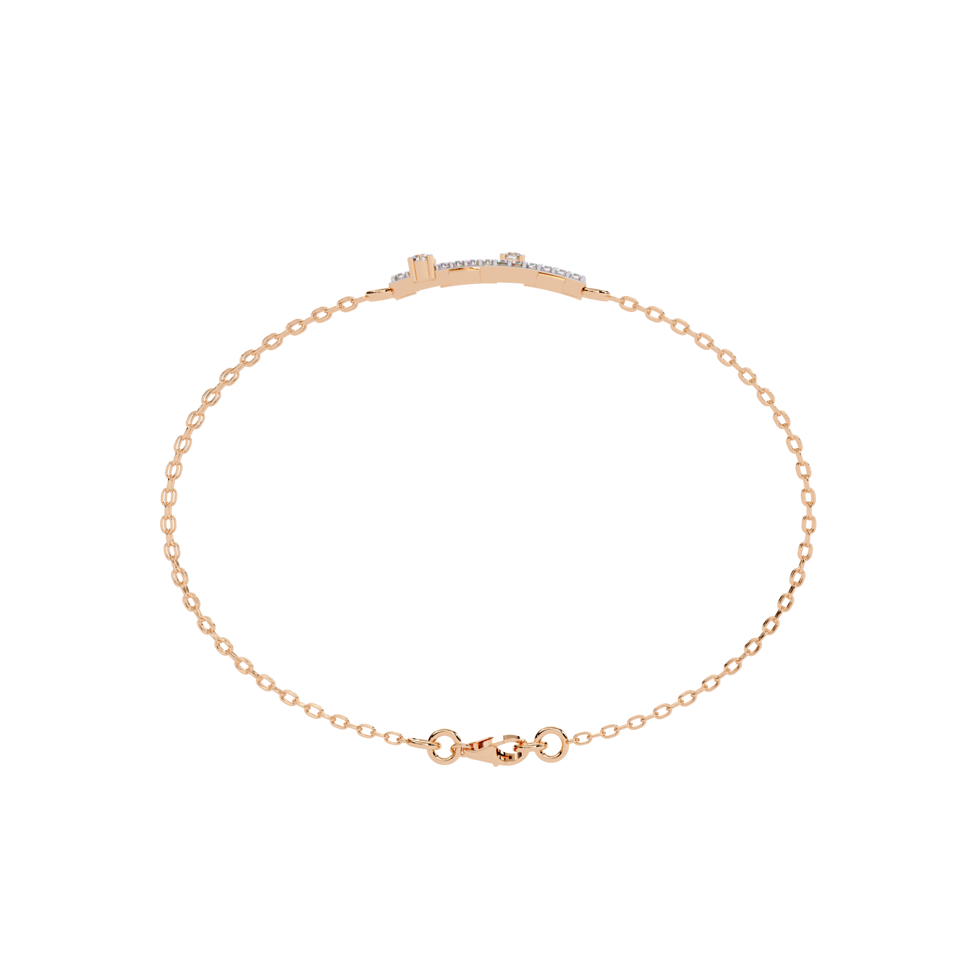 Urban Grid Diamond Chain Bracelet