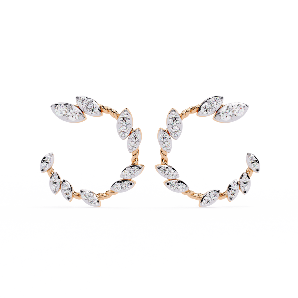 Vinelight Lab Grown Diamond Hoop Earrings