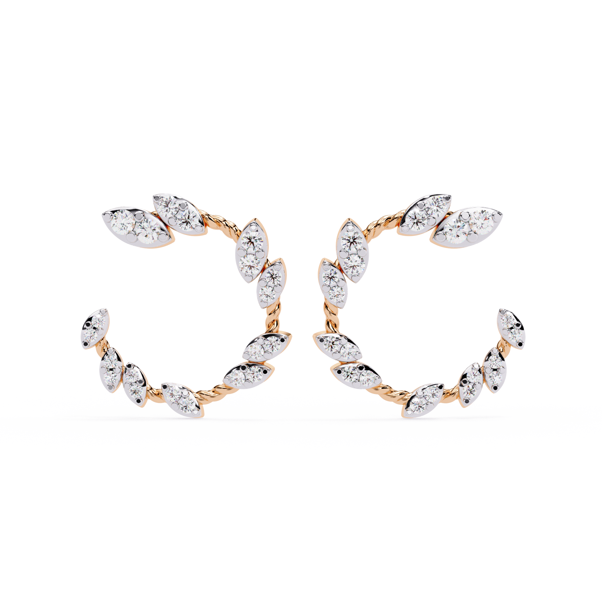 Vinelight Lab Grown Diamond Hoop Earrings