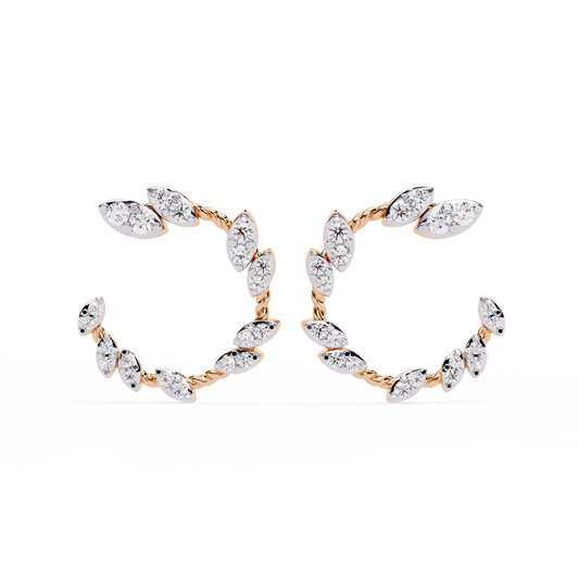 Vinelight Lab Grown Diamond Hoop Earrings